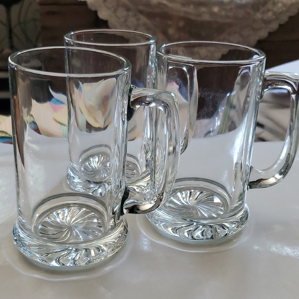 Vintage Beer Mugs Set Of 3 with Elegant Design